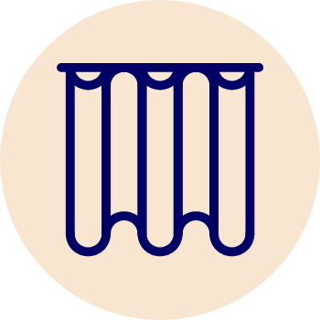 Eyelet & Pleated Curtain