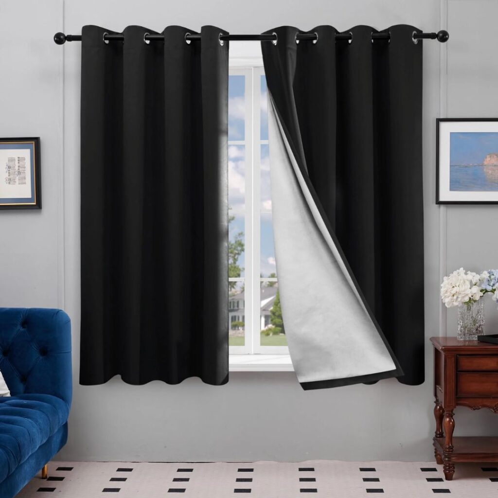 bedroom blackout curtain with complete light block