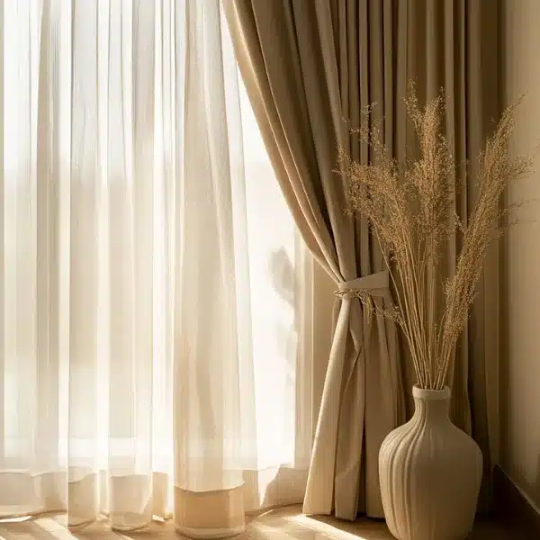 beige shower curtains