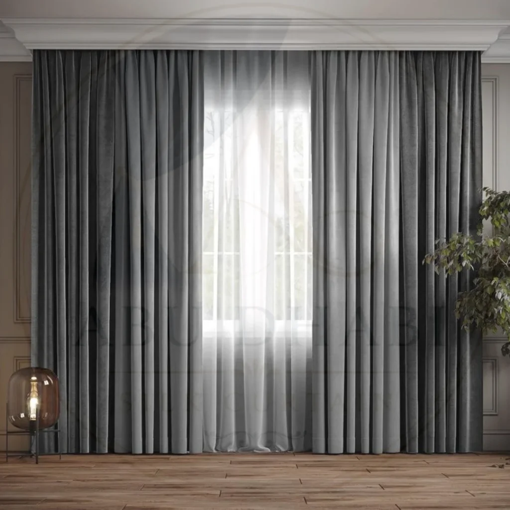 grey bedroom curtains