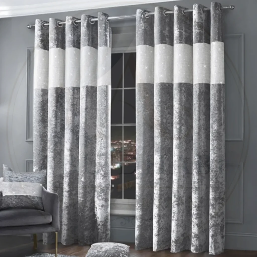 grey eyelet curtains