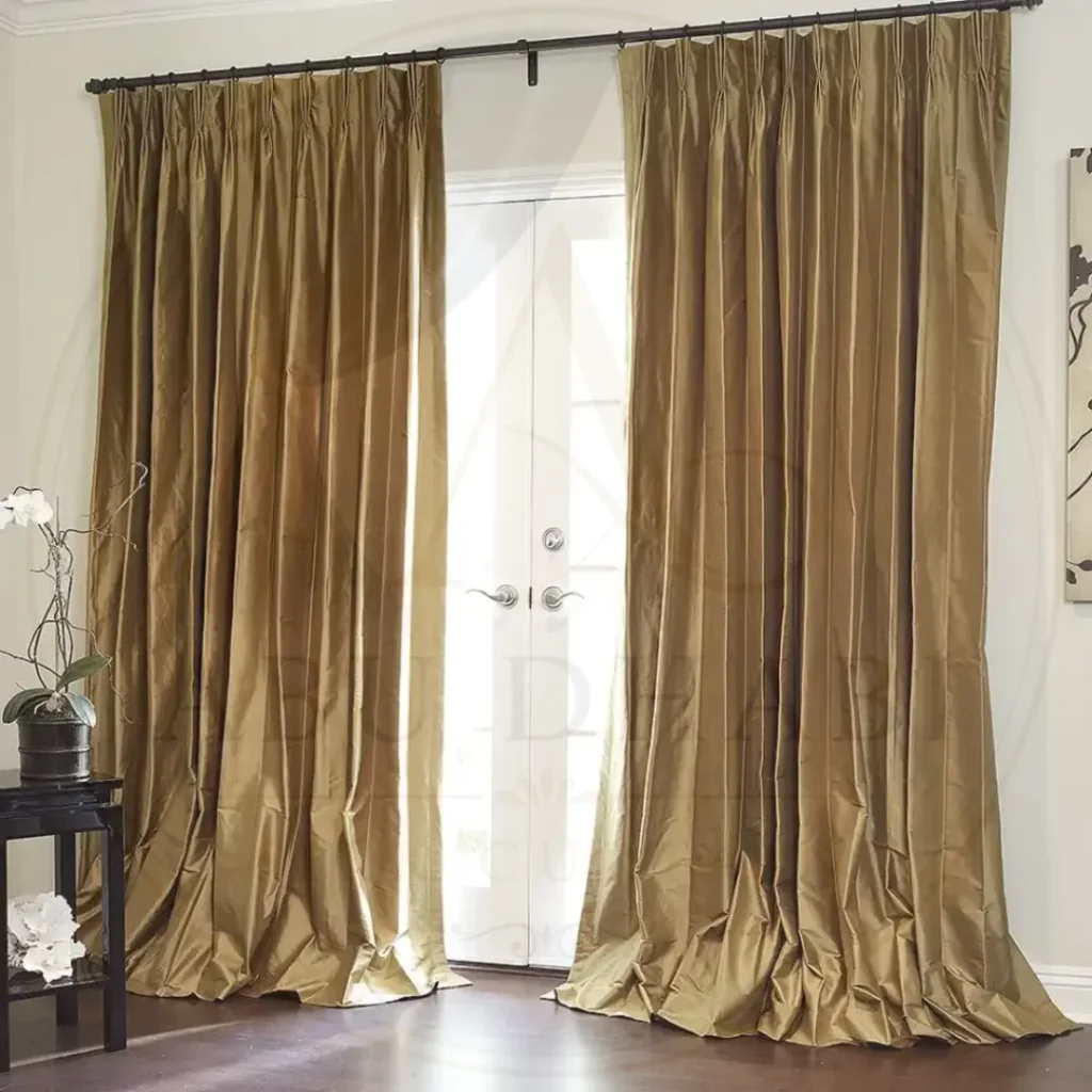 long silk curtains