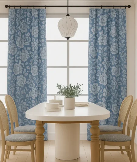 white lace curtains
