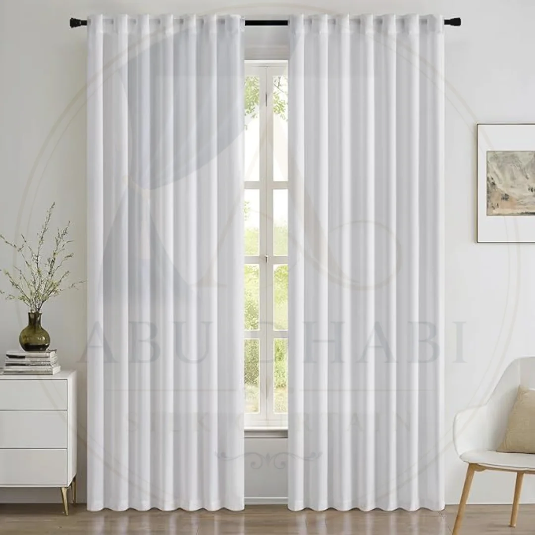 white linen curtains