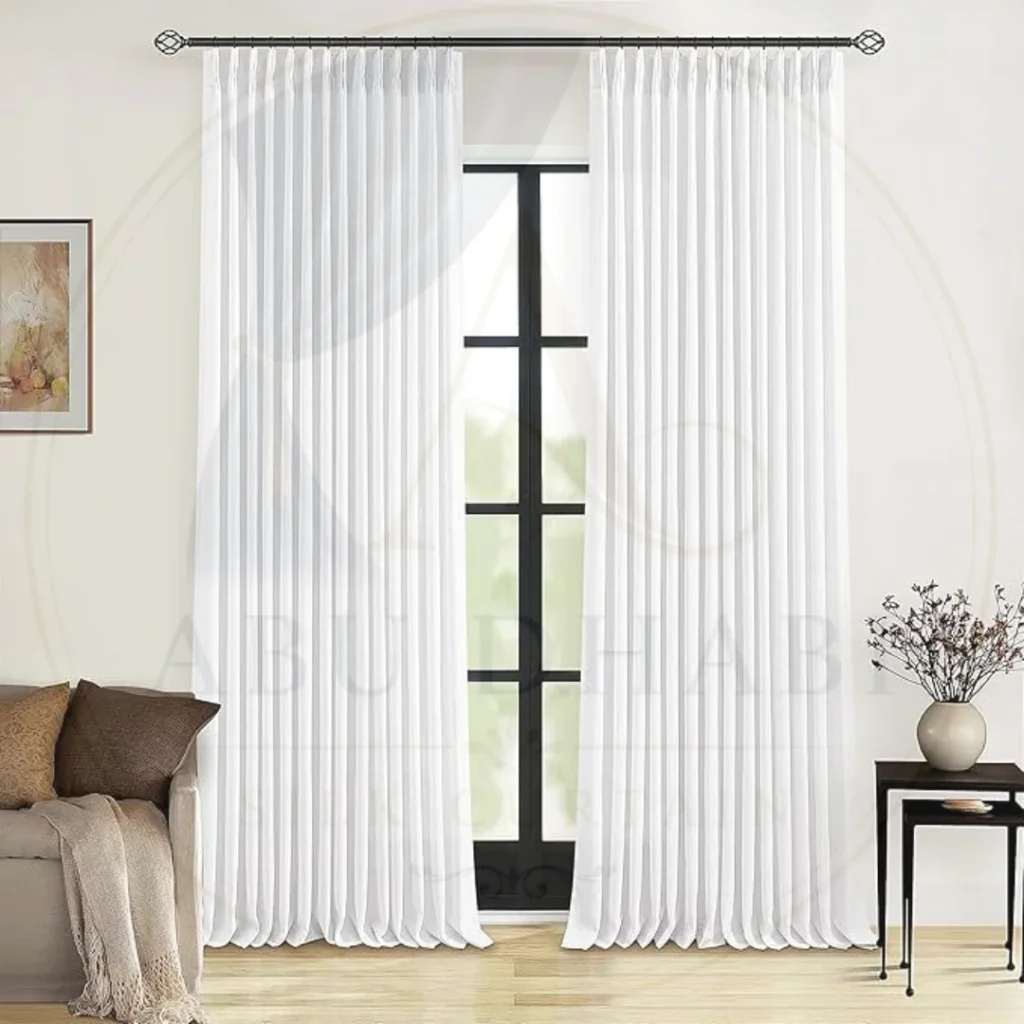 white sheer curtains